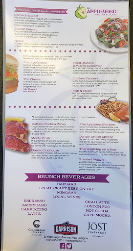 Photo of The Appleseed Modern Diner - 33 MacGregor Ave, New Glasgow, NS B2H 5C6